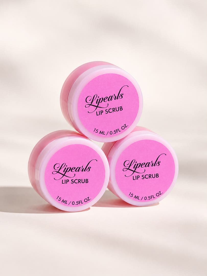 Lipearls Lip Scrub – Pink Jar with Brush